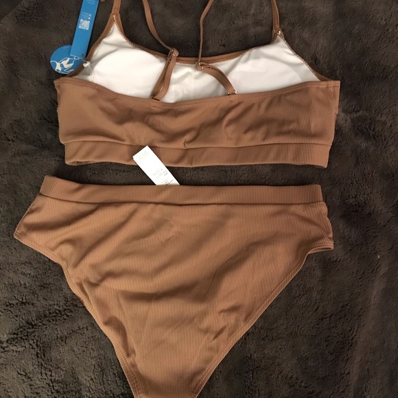 NEW wTags 2 piece Swim Suit size Large- Brown - Picture 2 of 8